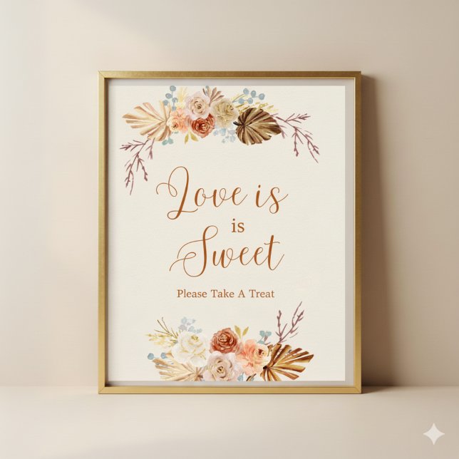 Fall Rustic Terracotta Love is Sweet Take a Treat  Poster (Skapare uppladdad)