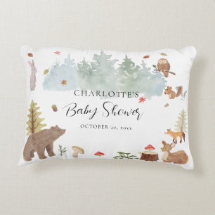 Fall Rustic Woodland Animals - Höstbabystövel Prydnadskudde