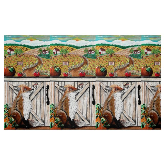 Fall.. Sälj farväl till sommarvänner Fabric Tyg (Fat Quarter)