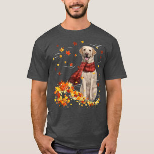 Fall Scarf Labrador Hund Höstnedgång Lövs240 T Shirt