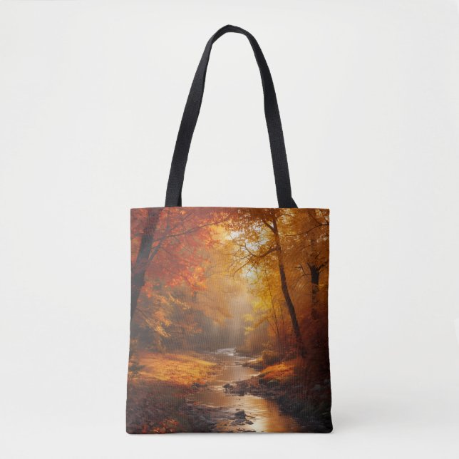 Fall Scene Tote Bag Tygkasse (Framsida)