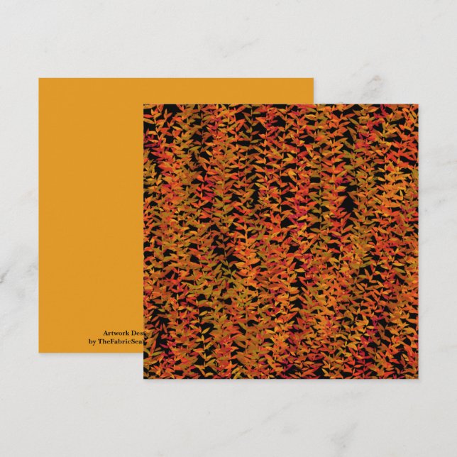 Fall Season Changing Colors Foliage Leaves Art Kort (Fram/baksida)