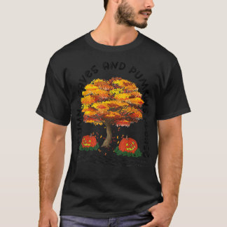 Fall Season Falling Höst löv och Pumpkins Ple T Shirt