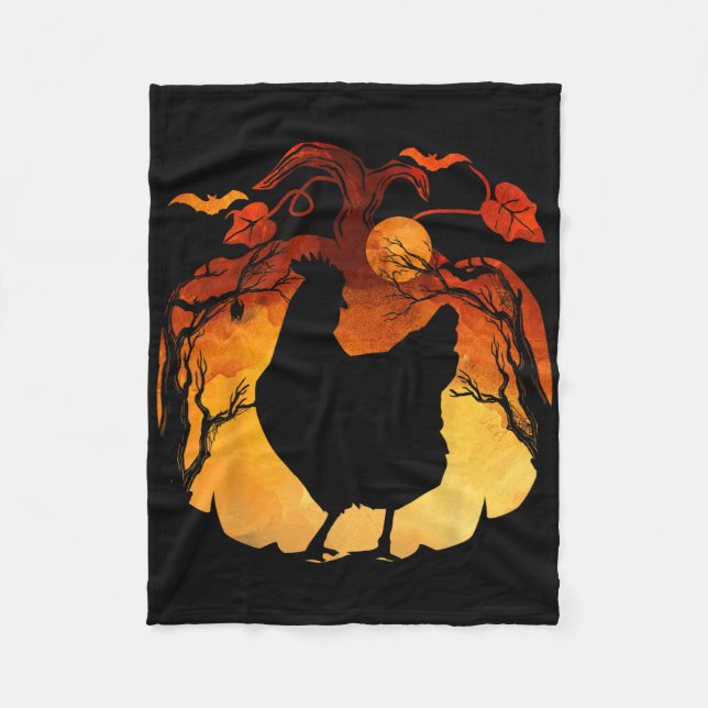 Fall Season Halloween Chicken Costume Fleecefilt (Framsidan)
