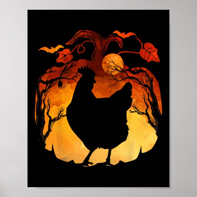 Fall Season Halloween Chicken Costume Poster (Framsidan)