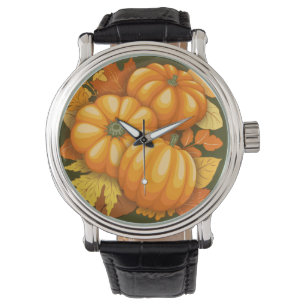 Fall Season Halloween Pumpkins Mönster Armbandsur