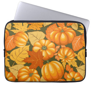 Fall Season Halloween Pumpkins Mönster Laptop Fodral