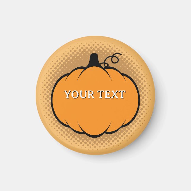 Fall Season Pumpkin Teckning Anpassningsbar Text Magnet (Framsidan)