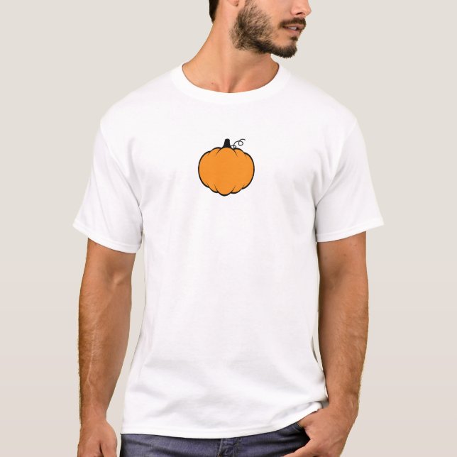 Fall Season Pumpkin Teckning T Shirt (Framsida)