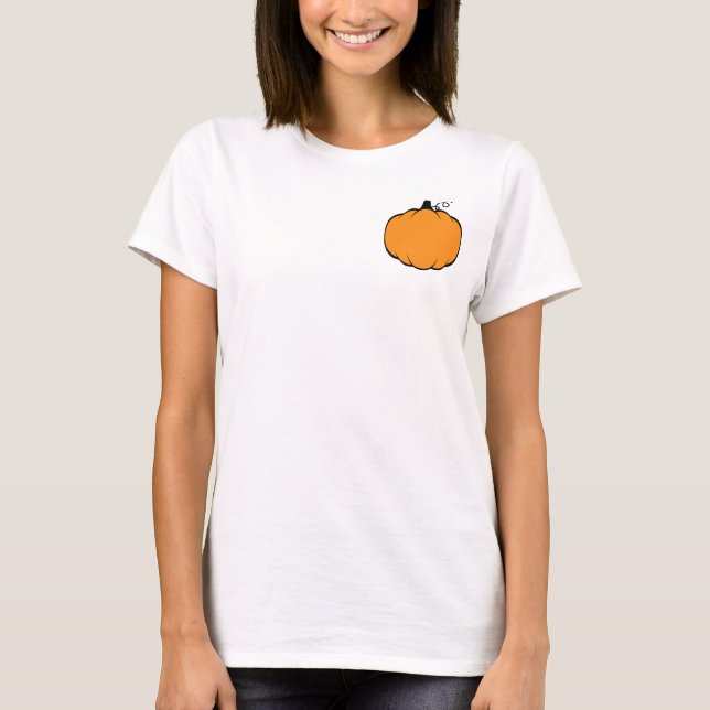 Fall Season Pumpkin Teckning T Shirt (Framsida)