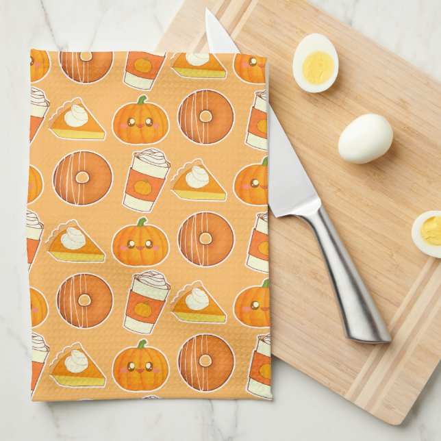 Fall Season Pumpkin Treats Kökshandduk (Vikt i Fjärdedel)