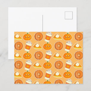 Fall Season Pumpkin Treats Vykort