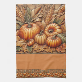 Fall Season Pumpkins Säsong Kitchen Towels Kökshandduk