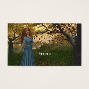 Fall Season Queen - Fantasy/Autumn Gift Märkre Visitkort