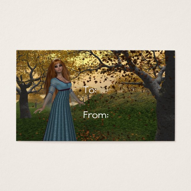 Fall Season Queen - Fantasy/Autumn Gift Märkre Visitkort (Framsidan)