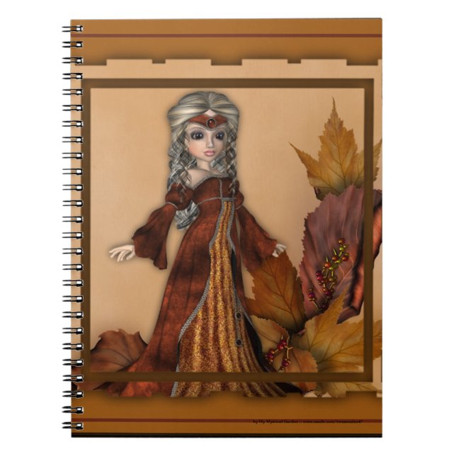 Fall Season Queen : Fantasy Girl Notebook Anteckningsbok (Framsidan)
