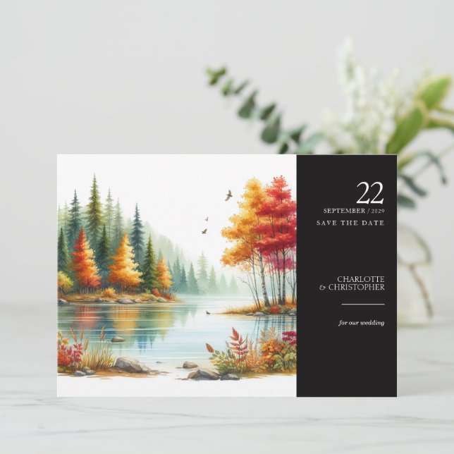 Fall Sjö Spara Datumet (Stående Fram)