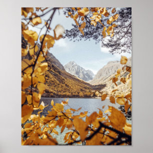 Fall Sjö Vår, bergsområde 4k Tapet, enkelt land Poster