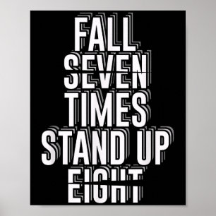 Fall sju gånger stå upp åtta _ Motiv Quo Poster