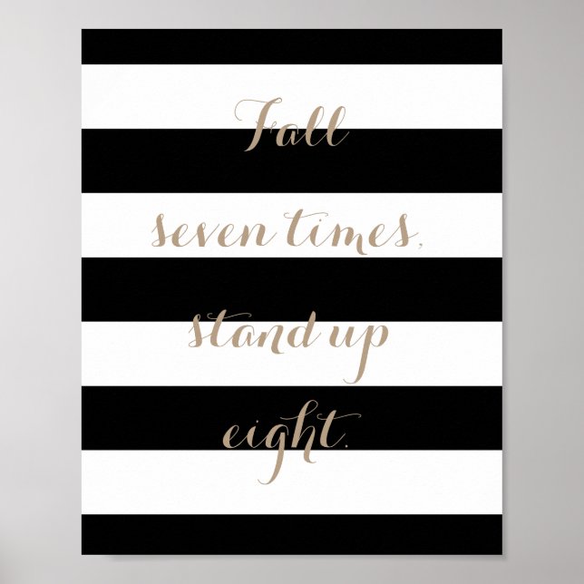 Fall sju gånger, ställ upp åtta Poster (Framsidan)