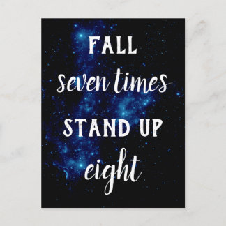 FALL SJU GÅNGER STAND UPP ÅTTA KLIPPSOMRÅDE VYKORT