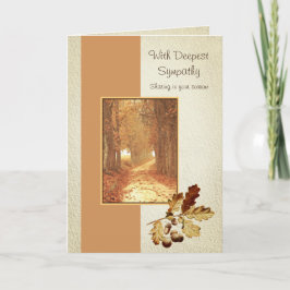 Fall Skogen Watercolor Christian Sympathy Card Kort