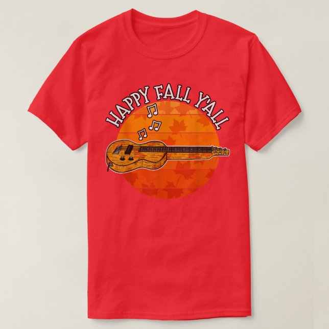 Fall Slide Guitar, Happy Fall Y'all Guitarist, Mus T Shirt (Design framsida)