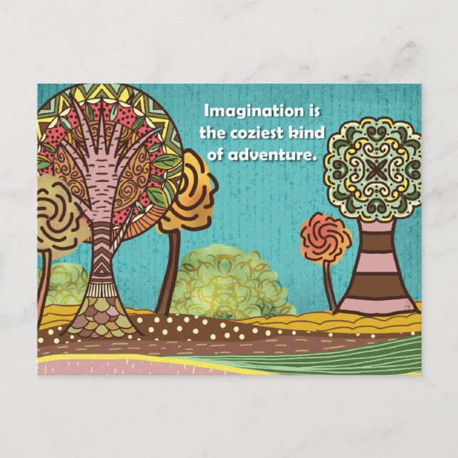 Fall Snail Mail Postcard Set | Hand-Drawn Autumn D Vykort (Framsida)