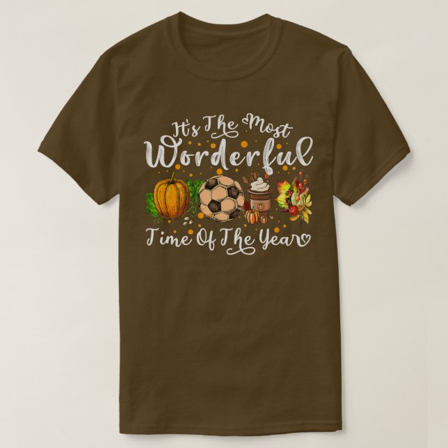Fall Soccer Ball Cute är det mest underbara av T Shirt (Design framsida)