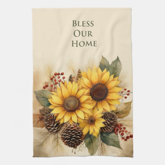 Fall Solros Kitchen Towel Kökshandduk (Vertikal)