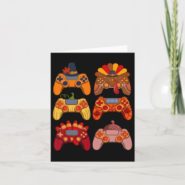 Fall-spel Videospel Turkiet Thanksgiving 1 Kort (Framsida)
