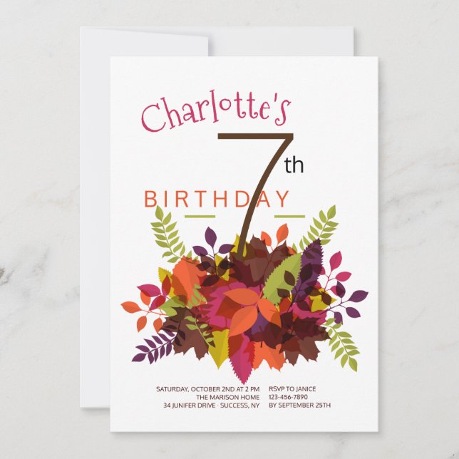 Fall Spray-inbjudan Inbjudningar (Framsida)