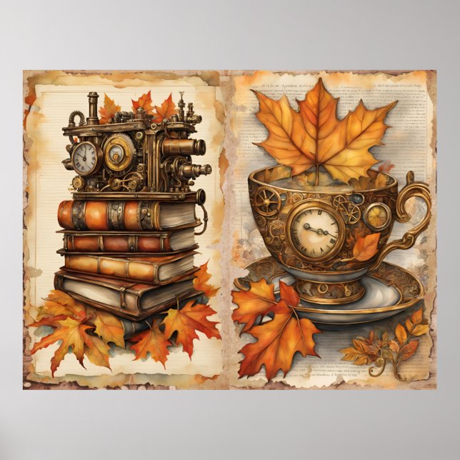 Fall Steampunk Art Poster (Framsidan)