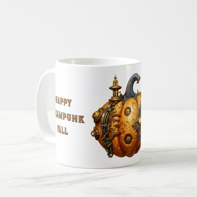 Fall Steampunk Pumpkin Mugg (Framsida vänster)