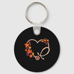 Fall Stethoscope Sjuksköterska Thanksgiving Höst h Nyckelring
