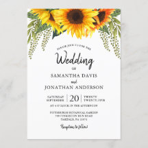 Fall Sunblommor Bröllop