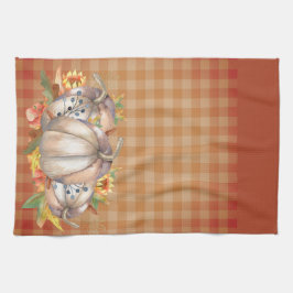 Fall Sunblommor & Harvest Pumpkins Kökshandduk