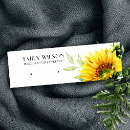 FALL SUNFLOWER AUTUMN STUD EARRING VISNING CARD MINI VISITKORT