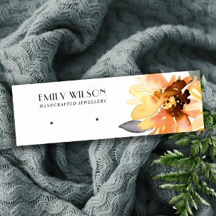 FALL SUNFLOWER AUTUMN STUD EARRING VISNING CARD MINI VISITKORT