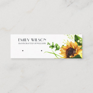 FALL SUNFLOWER AUTUMN STUD EARRING VISNING-KORT MINI VISITKORT