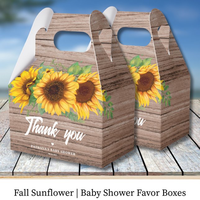 Fall Sunflower | Baby Shower Presentaskar (Skapare uppladdad)