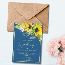 Fall Sunflower Wedding Invitation Inbjudningar