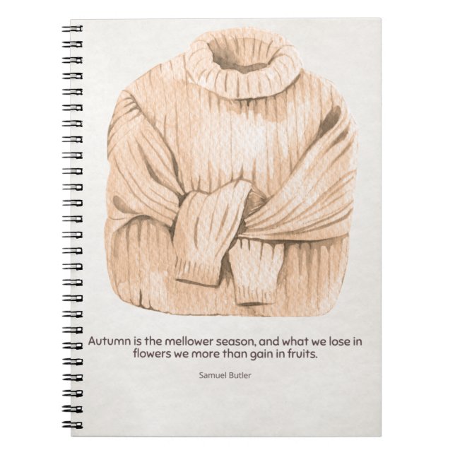 Fall Sweater, Sweater Weather, Höst Anteckningsbok (Framsidan)