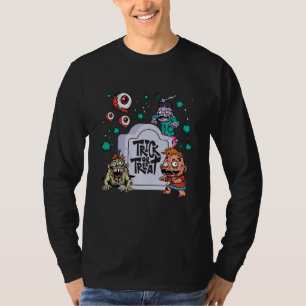 Fall Sweatshirt bus eller godis Tshirt Halloween T Shirt