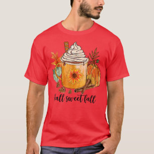 Fall Sweet Fall Pumpkin Solros Vintage Hösten F T Shirt