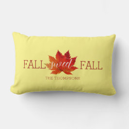 Fall Sweet Fall Red Autumn Maple Löv Dekorativ kud Lumbarkudde