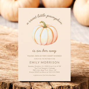 Fall Sweet Little Pumpkin Autumn Shower Inbjudningar