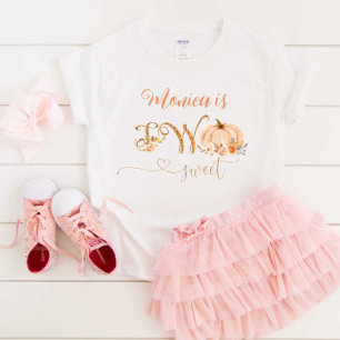 Fall Sweet Little pumpkin två söta födelsedagar T Shirt