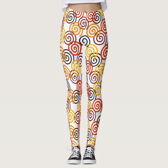 Fall Swirls Leggings (Framsida)