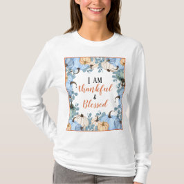 Fall - tankfull och välsignad Thanksgiving T Shirt